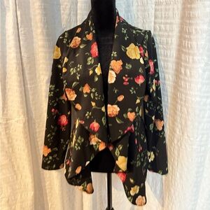 Floral Black Women's Jacket